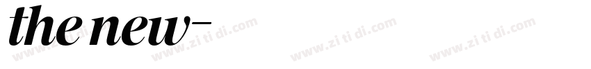 the new字体转换